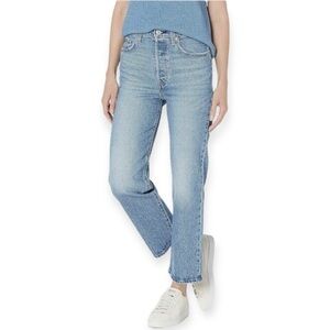 Levi’s 27 (4/5) Ribcage Straight Ankle Jeans High Rise Stretch Womens Button Fly